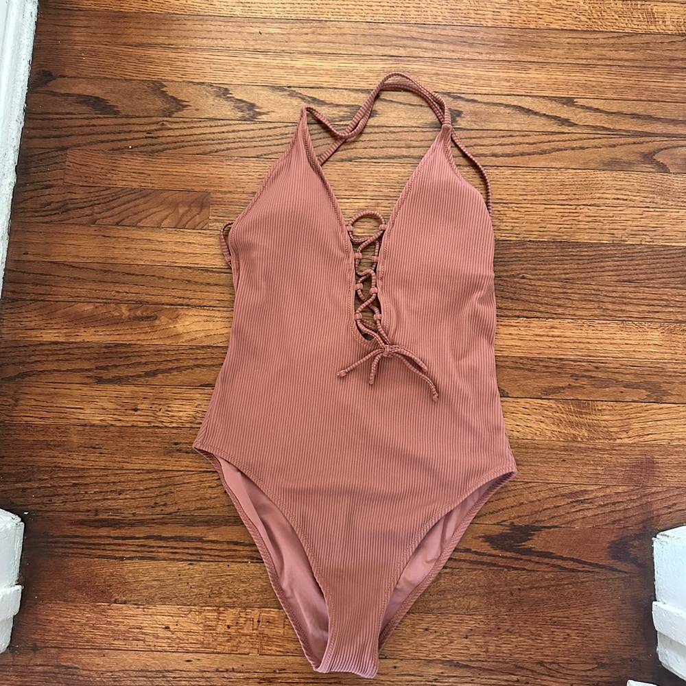 Women’s One Piece Swimsuit in Brown